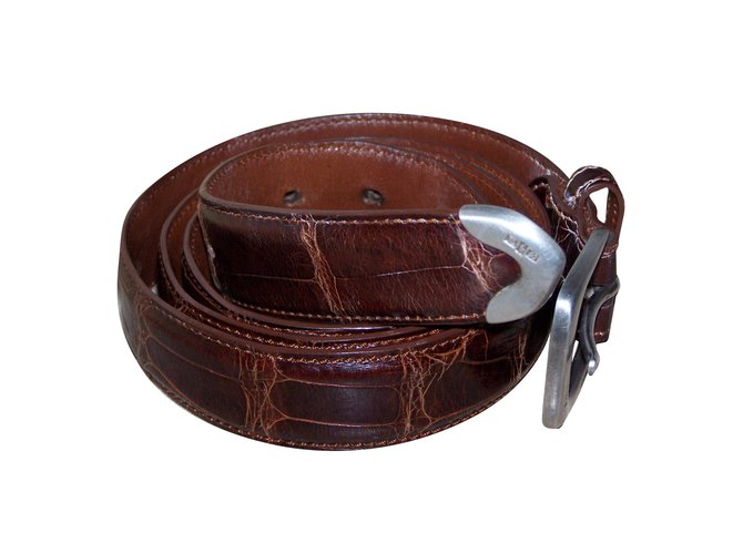 Polo Ralph Lauren Belts Brown Exotic leather  ref.60013