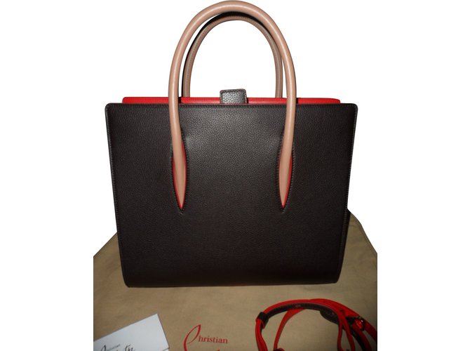 Christian Louboutin Handbags Chocolate Leather  ref.60037