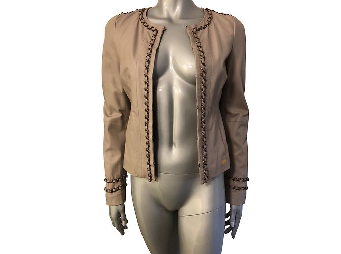 Liu.Jo Lederjacke Beige Größe 38