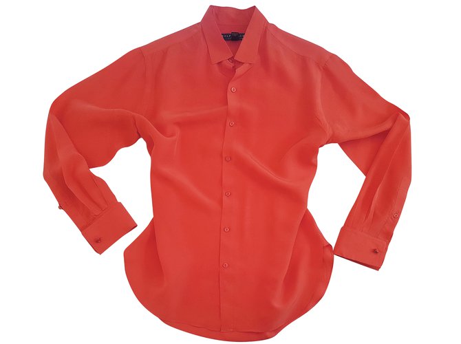 Ralph Lauren Collection Tops Soie Orange  ref.60050