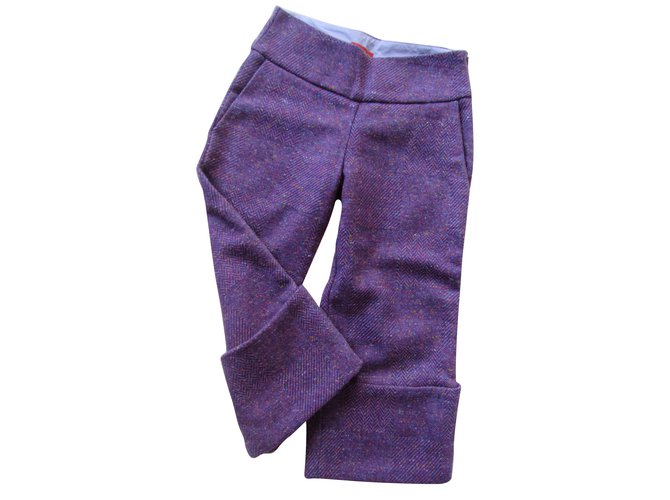 Kenzo Pants Purple Wool  ref.60083