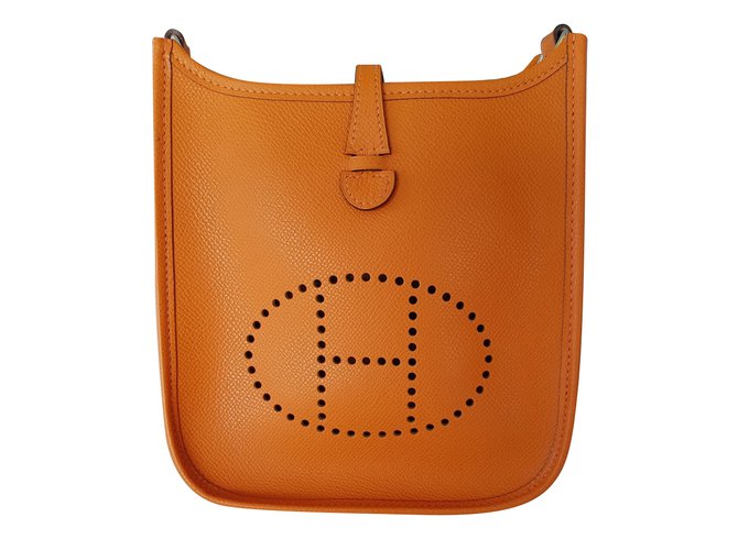Hermès Handtaschen Orange Leder  ref.60161