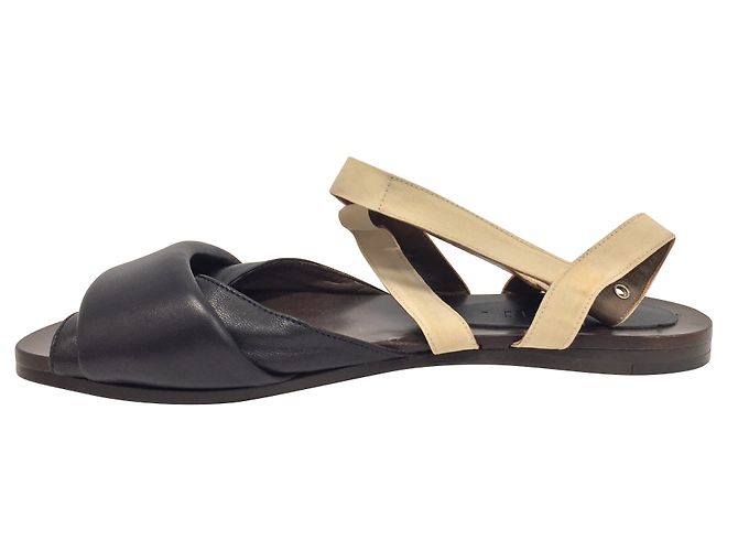 Sandali Marni in pelle marrone cioccolato Marrone scuro