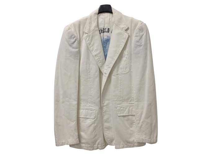 D&G Giacche blazer Bianco Cotone  ref.60232