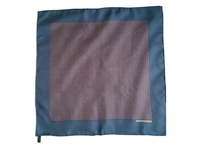 Sciarpa di seta Hermès Rosa e Blu 