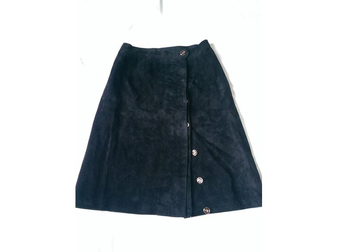 Gucci Skirts Black Suede Leather  ref.60247