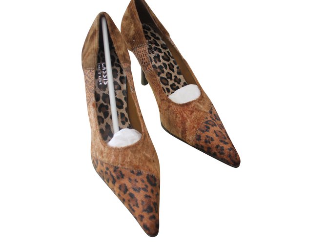 Autre Marque Heels Leopard print Deerskin  ref.60254