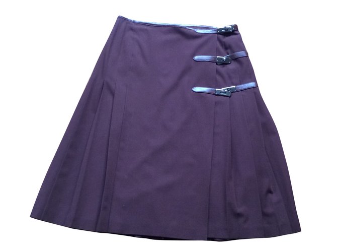 Hermès Skirts Brown Wool  ref.60288