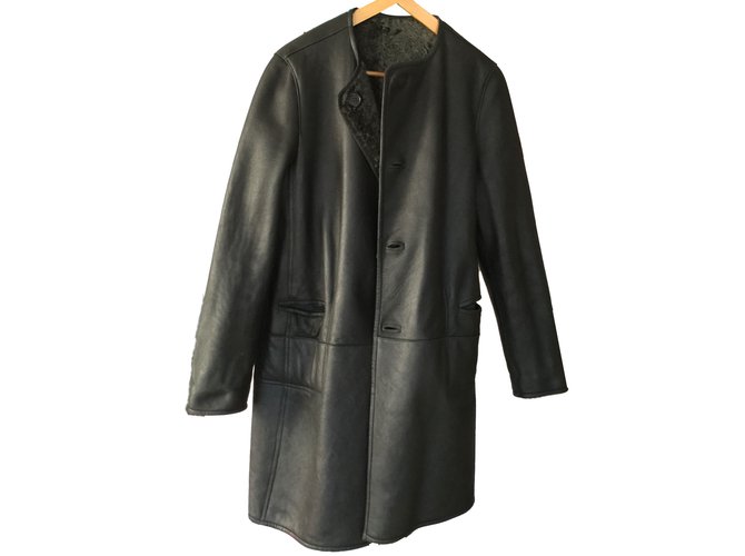 Marni Belted Leather Trench Coat