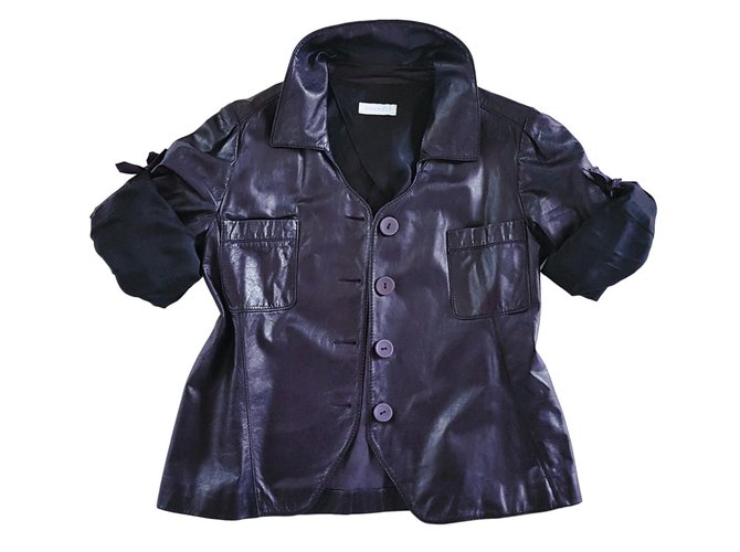 Nina Ricci Jackets Purple Leather  ref.60342