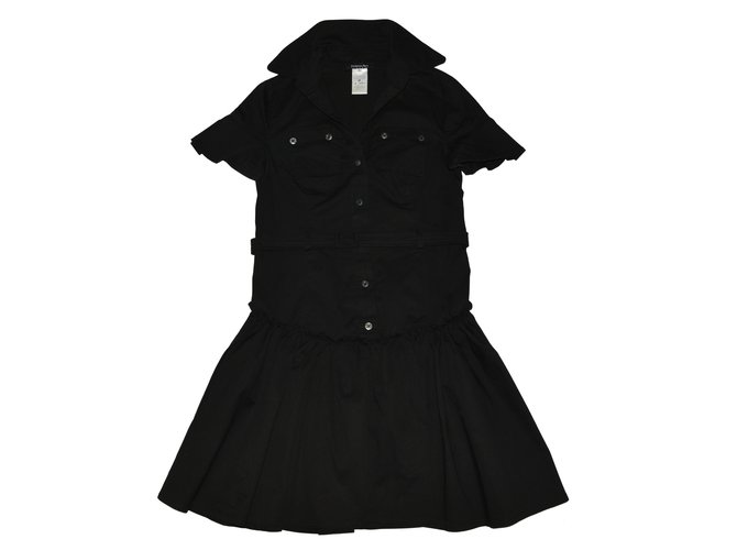 Patrizia Pepe Dresses Black Cotton  ref.60357