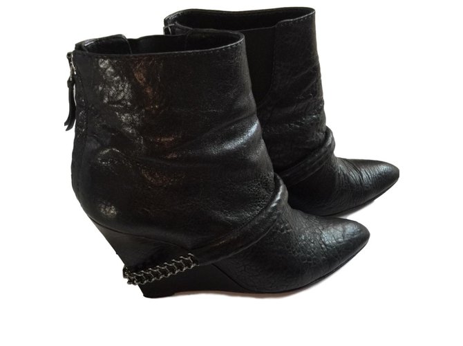 Givenchy Ankle Boots Black Lambskin  ref.60391