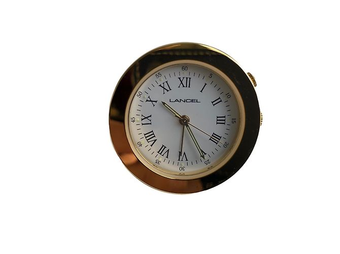 Pendulette de voyage Lancel dans son étui cuir