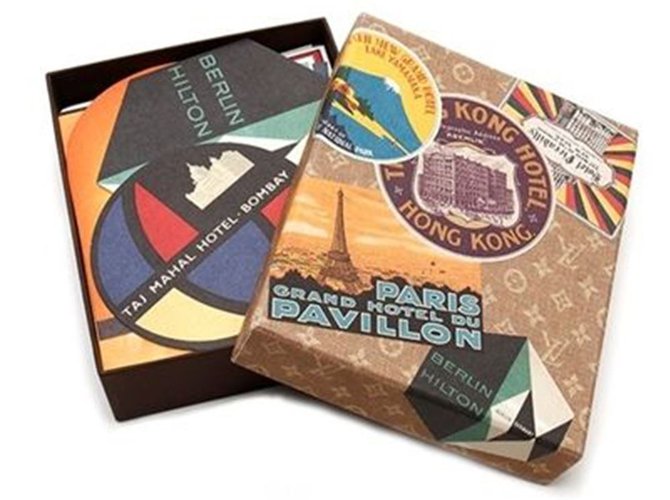 The art of travel through hotel labels with Louis Vuitton