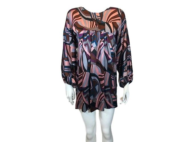 Maje Seidenkleid mehrfarbig Mehrfarben