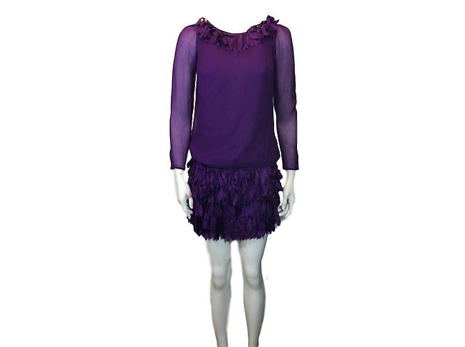 Conjunto de Top y Falda de Seda Reiss Ciruela
