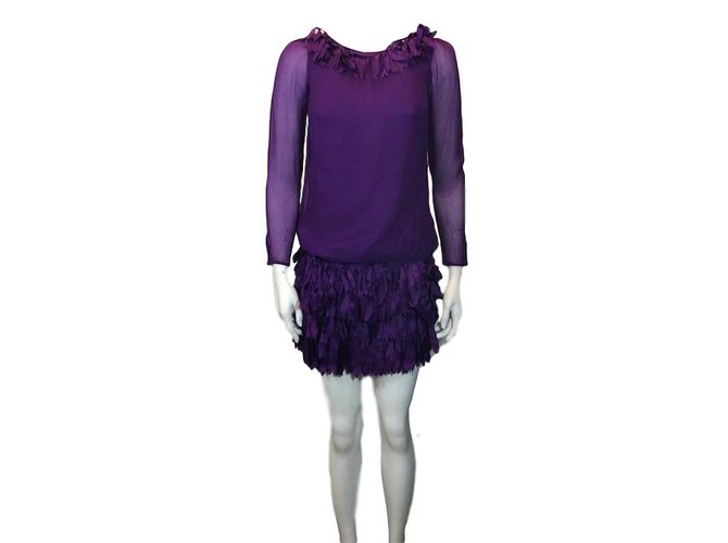Reiss Set top + skirt Prune Silk  ref.60468