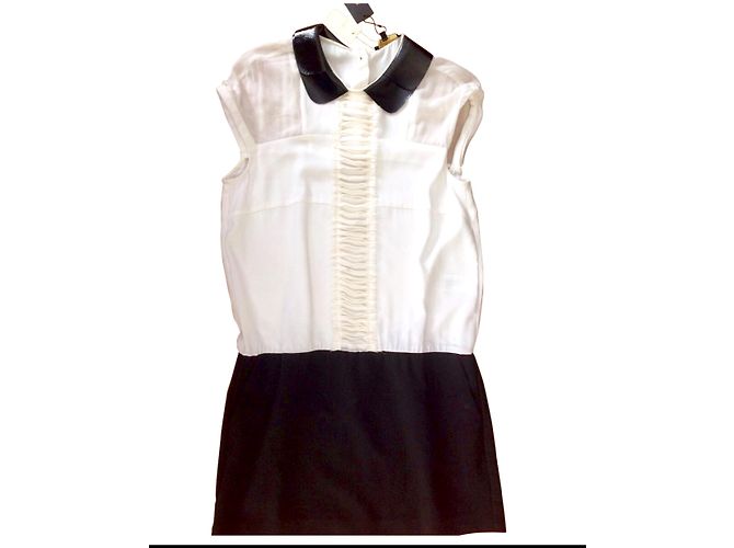 Maje Kleid Beige aus Viskose Größe 40
