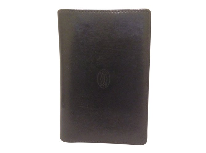 Cartier Wallets Small accessories Black Leather  ref.60480