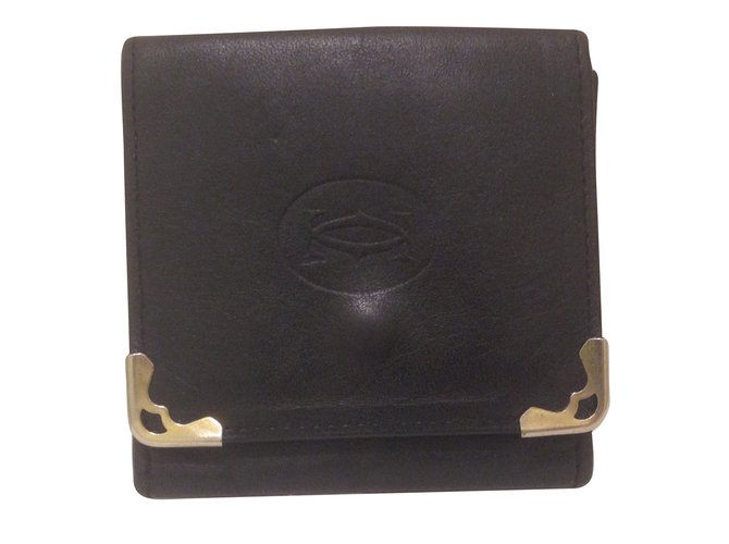 Cartier Wallets Small accessories Black Leather  ref.60492