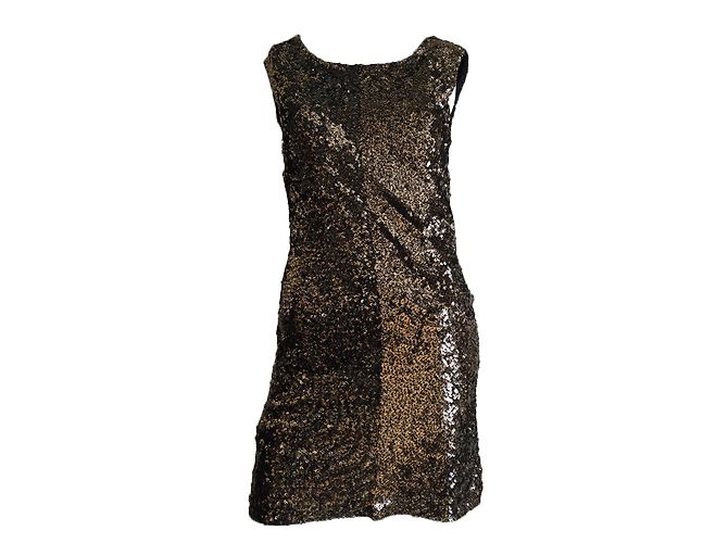 Vestido Armani Exchange de nylon marrom e preto