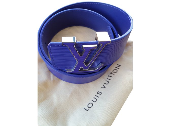 Louis Vuitton, Accessories, Louis Vuitton Purple Epi Leather Lv Initials  Belt