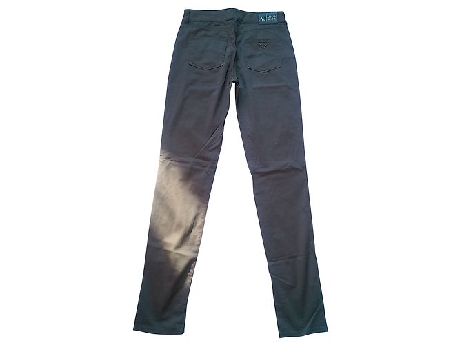 Pantalones rectos Armani Jeans Marrón Claro Algodón Castaño