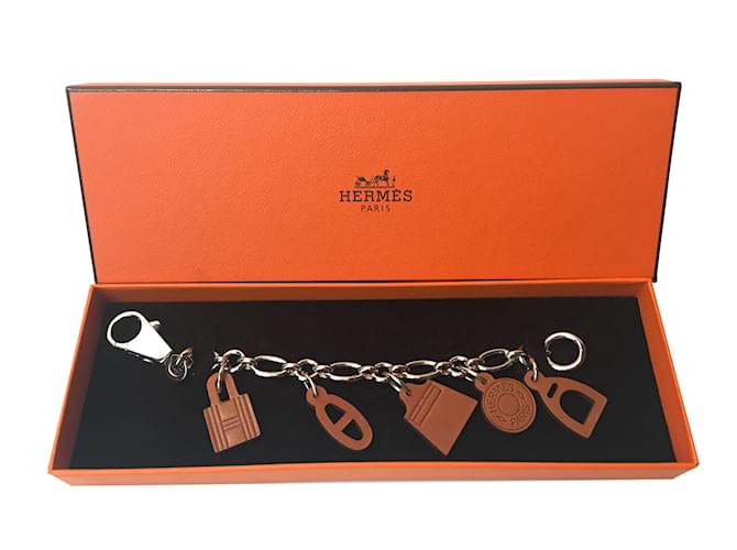 Hermès Amuletos bolsa Plata Acero  ref.60583