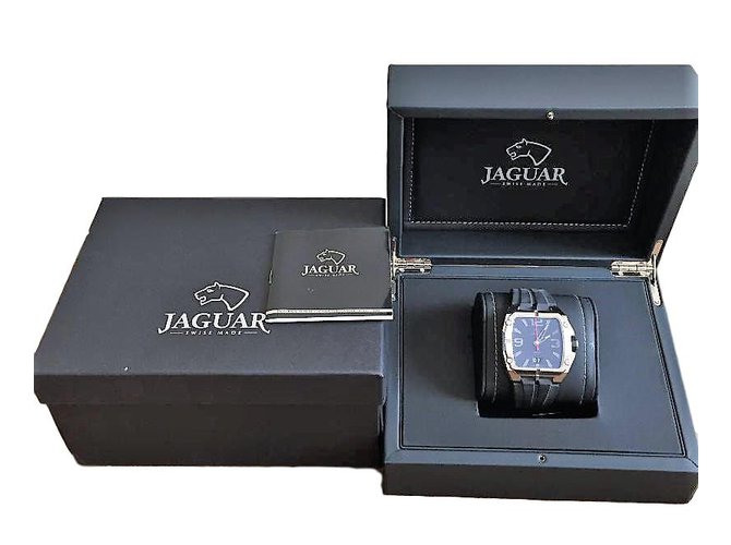Autre Marque Jaguar nuevo reloj de pulsera para hombre. Negro Plata Acero  ref.60592