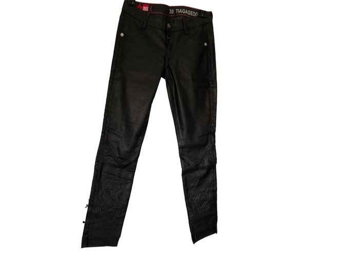 Marithé et François Girbaud Jeans Black Cotton  ref.60594