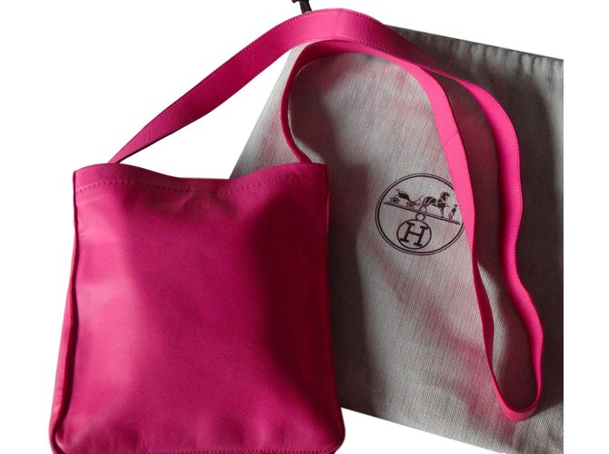 Hermès CLOU DE SELLE Clutch bags Pink Leather  ref.60597