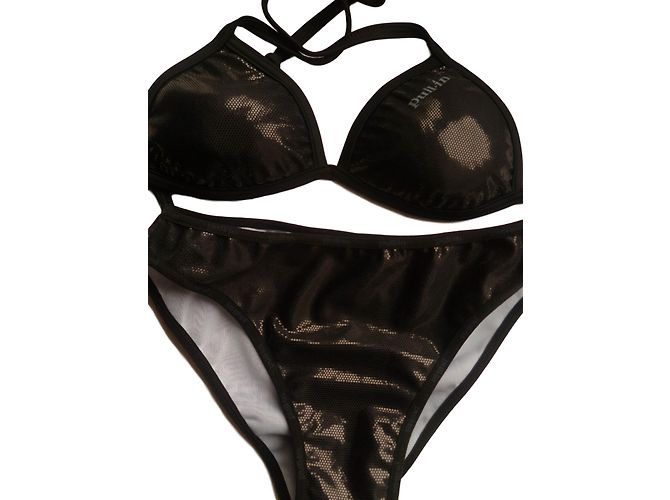 Autre Marque Costume da bagno 2 pezzi Pull-In Underwear nero satinato