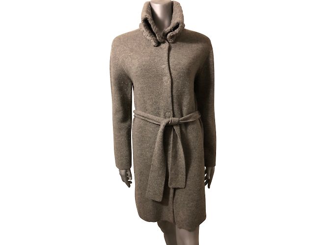 Love Moschino Chaqueta Larga de Lana Gris