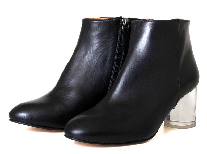 Emma Go ELNA Ankle Boots Black Leather  ref.60673