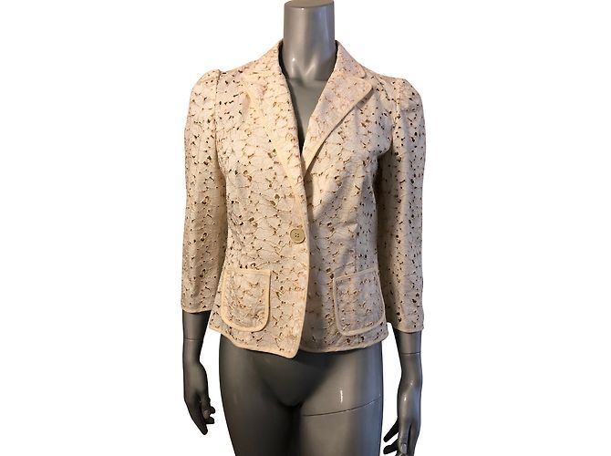 Chaqueta Love Moschino de algodón beige Talla 40