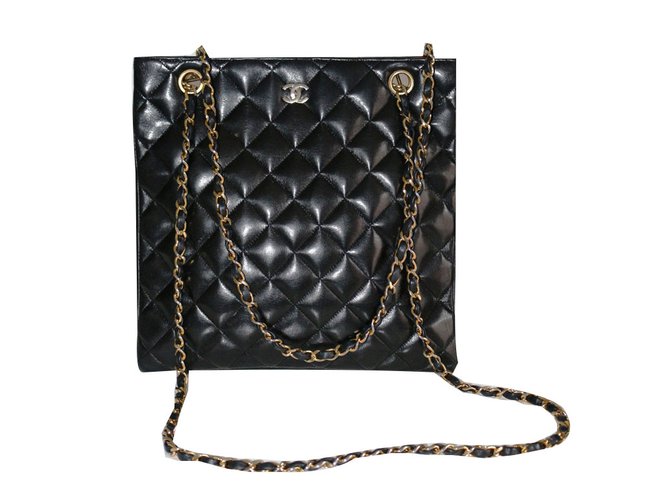 Chanel Grand Shopping Black Leather  ref.60739