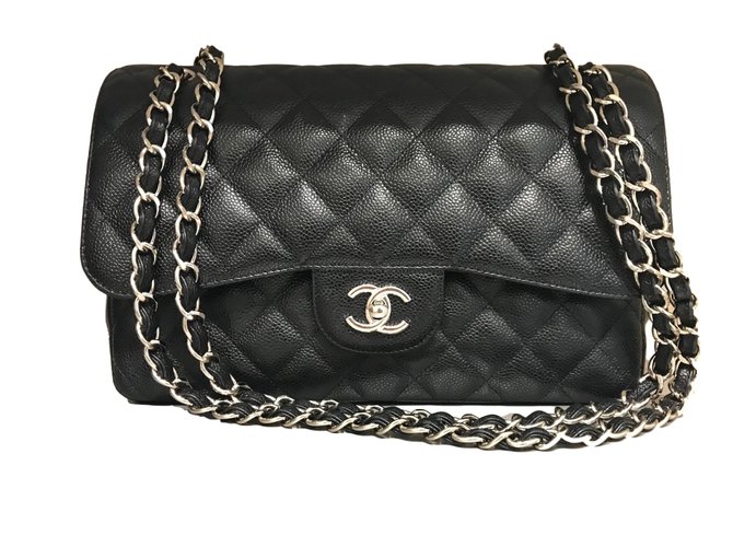 Chanel Timeless Black Leather  ref.60757