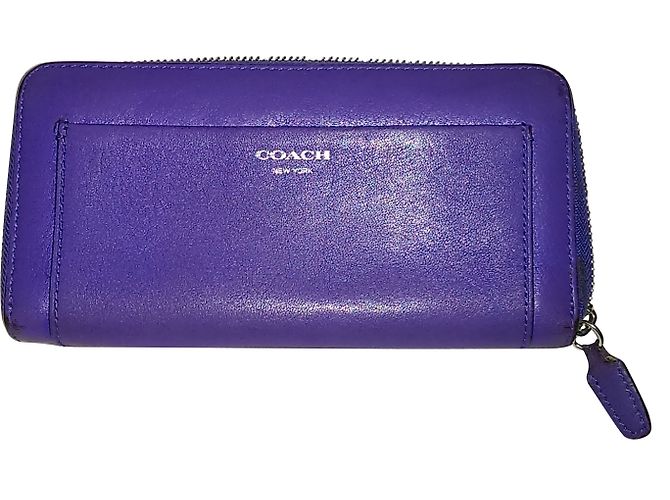 Cartera Coach de piel malva