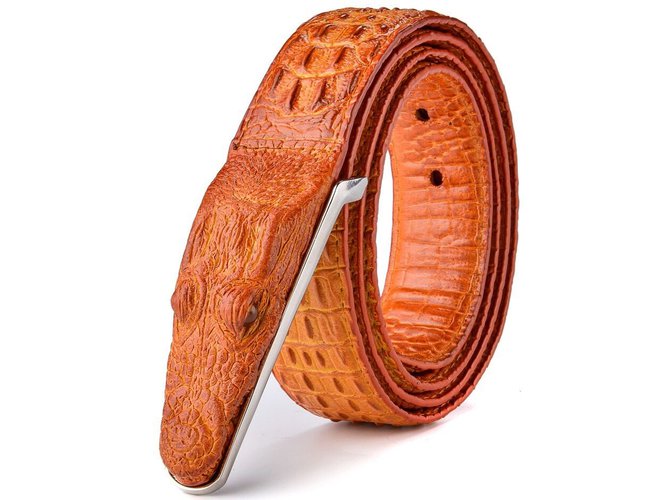 Autre Marque Belts Orange Leather  ref.60886