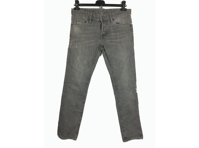 Dsquared2 jeans grigi afflitti Grigio Giovanni  ref.60898