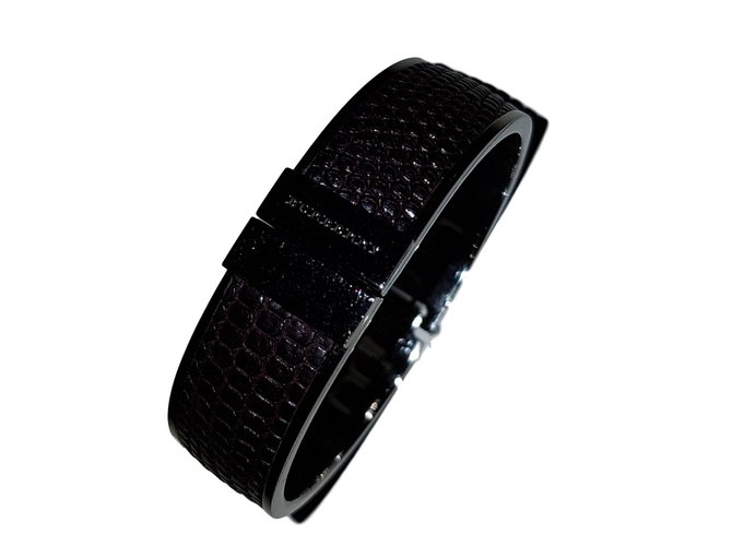 Burberry Bracelets Cuirs exotiques Marron  ref.60918