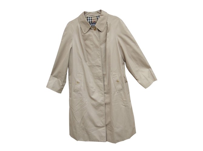 Burberry Trench coats Beige Cotton Polyester  ref.60922