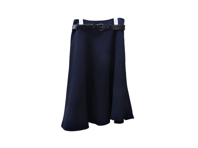 Miu Miu Skirts Blue Polyester Viscose Acetate  ref.60937