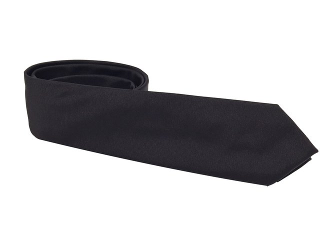 Givenchy Corbatas Negro Seda  ref.60961