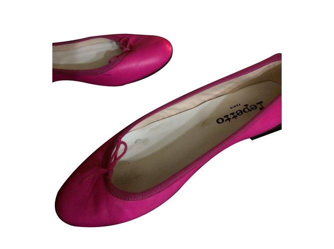 Repetto Ballerinas Pink Leder  ref.60994