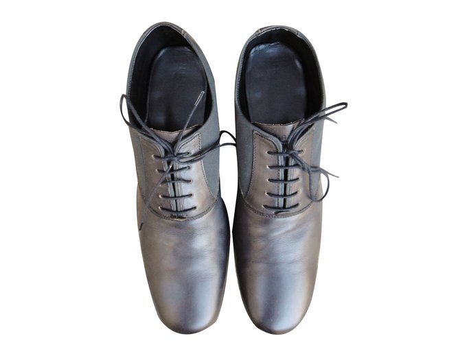 Heschung Lace ups Cinza antracite Couro  ref.61034