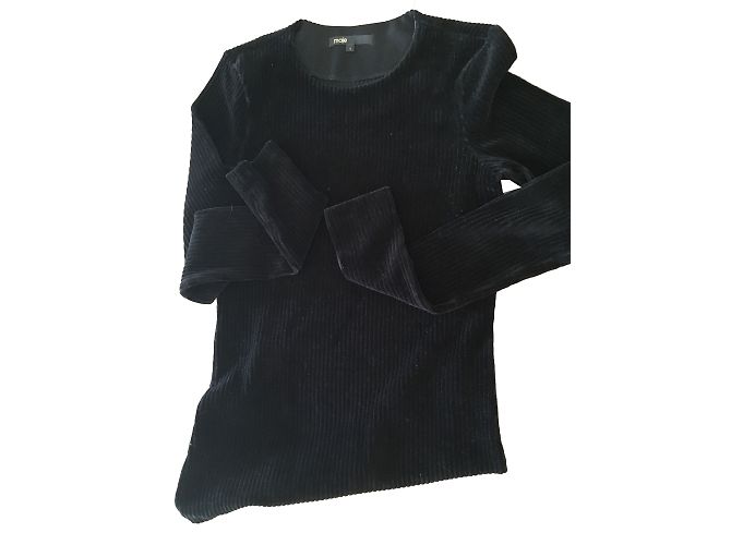 Maje Black Corduroy Top Size 0