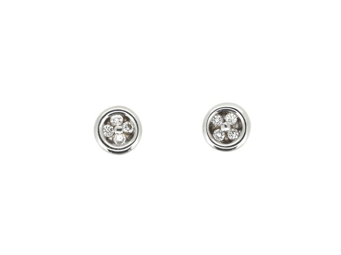 Autre Marque Earrings Silvery White gold  ref.61105