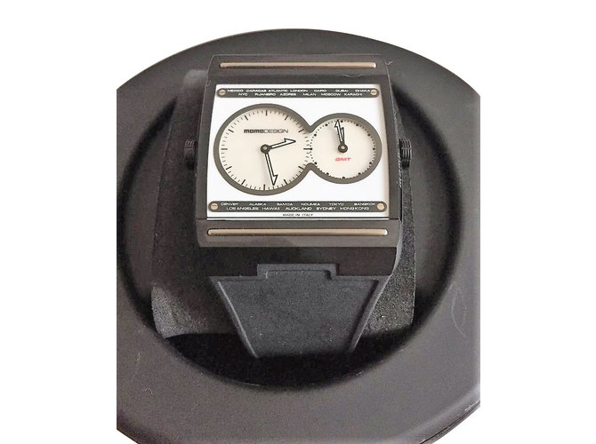 Momo Design relógio de pulso dual time Preto  ref.61110