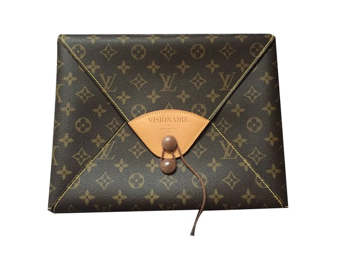 Louis Vuitton Clutch bags Brown Cloth  ref.61177